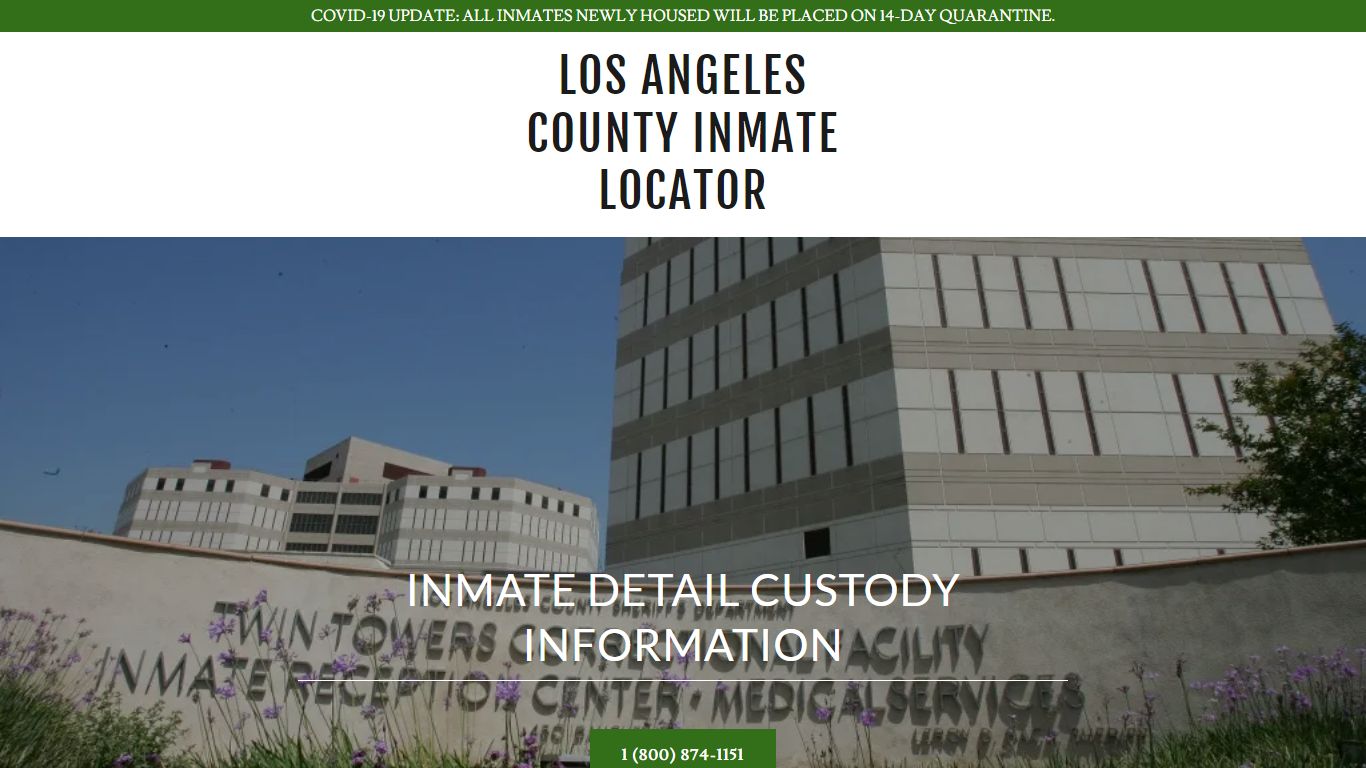 LOS ANGELES COUNTY JAIL INMATE INFORMATION